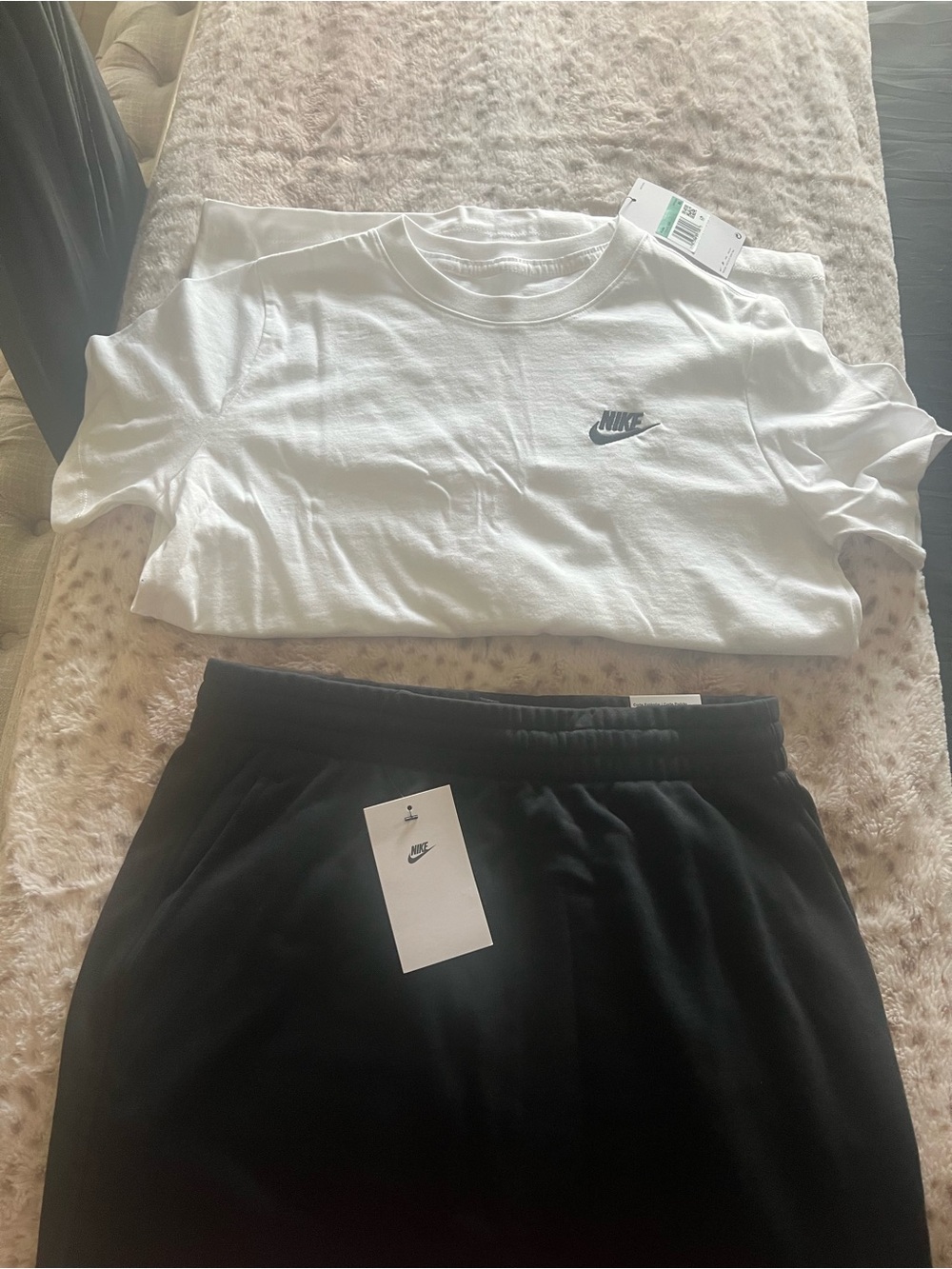 Nike GIRL  White Logo T-Shirt with Black Nike Skirt